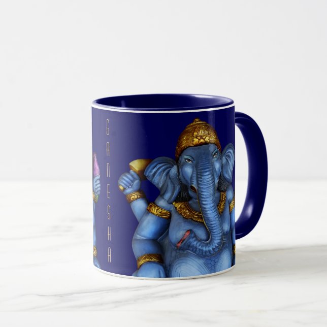 Blue Ganesha Mug (Front Right)