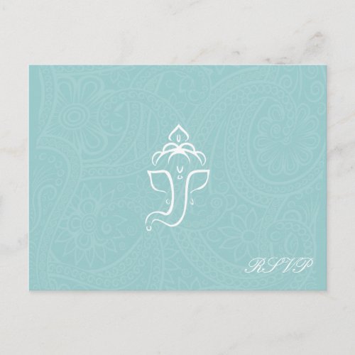 Blue Ganesha RSVP Cards