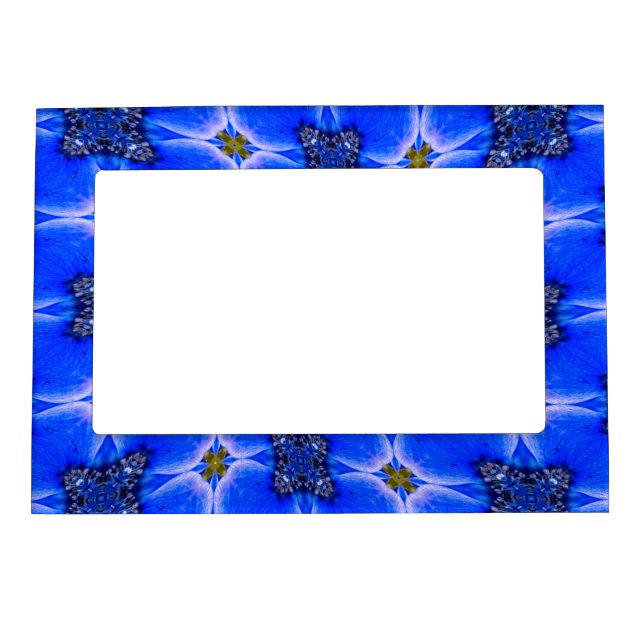Blue Garden Anemone Pattern Magnetic Frame (Front)