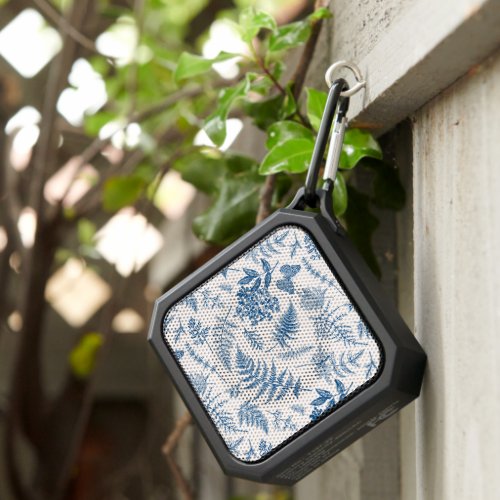 Blue Garden Butterfly  Floral Garden Pattern Bluetooth Speaker