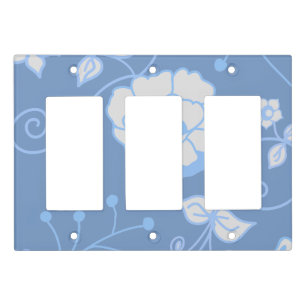 Blue Garden Light Switch Cover