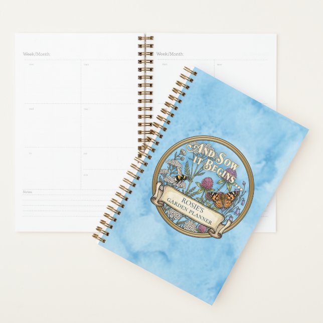 Blue Garden Planner – Custom Notebook (Display)