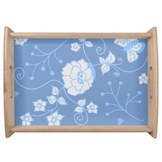 Blue Garden Serving Tray
