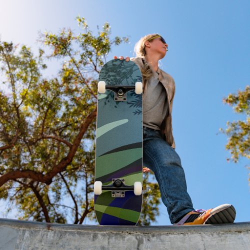 Blue garden skateboard