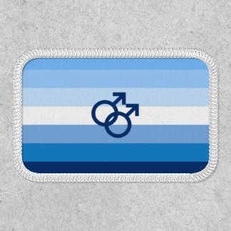 Blue Gay Love (MLM) Pride House Flag Patch