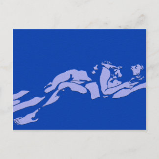 Blue Gay Love Postcard