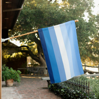 Blue Gay Male Pride House Flag
