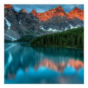 Blue Gaze Mountain Lake Poster