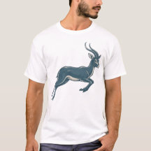 Blue Gazelle Wildlife Art Elegant Nature Design