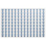 Blue gears light bulb fabric
