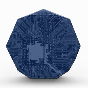 Blue Geek Motherboard Circuit Pattern Award