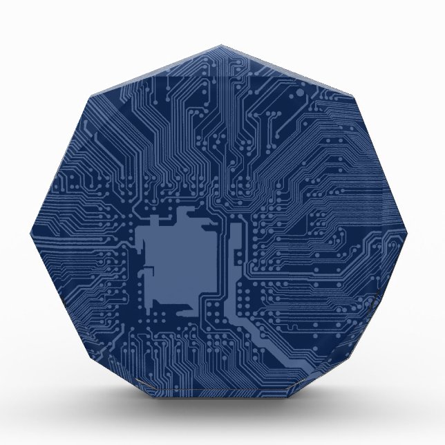 Blue Geek Motherboard Circuit Pattern Award (Front)
