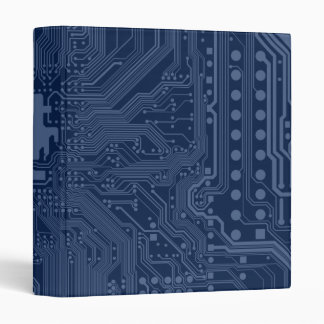 Blue Geek Motherboard Circuit Pattern Binder