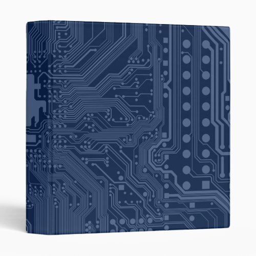 Blue Geek Motherboard Circuit Pattern Binder