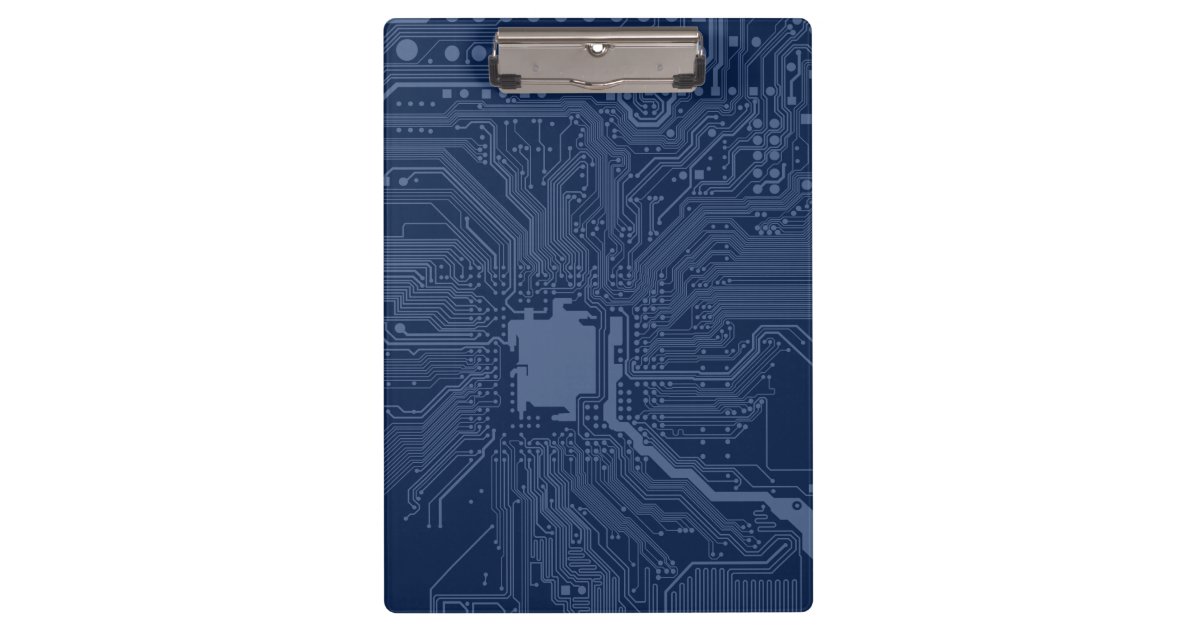 Blue Geek Motherboard Circuit Pattern Clipboard Zazzle