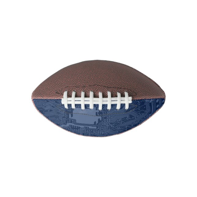 Blue Geek Motherboard Circuit Pattern Football (Front)