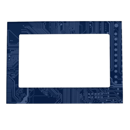 Blue Geek Motherboard Circuit Pattern Magnetic Photo Frame