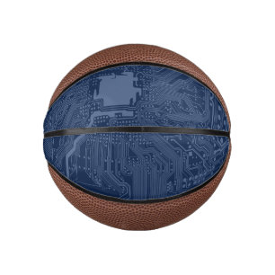 Blue Geek Motherboard Circuit Pattern Mini Basketball