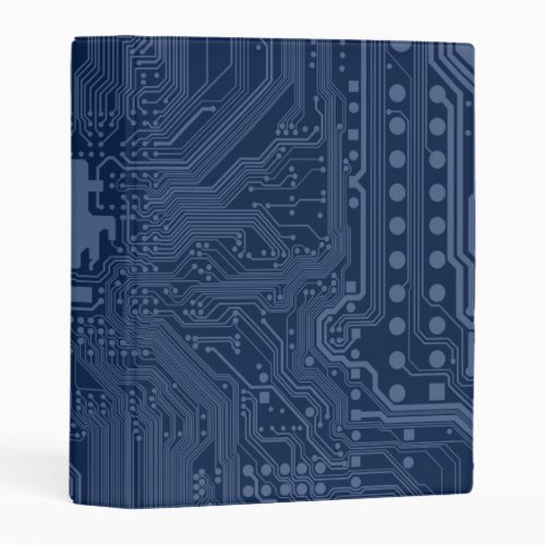 Blue Geek Motherboard Circuit Pattern Mini Binder