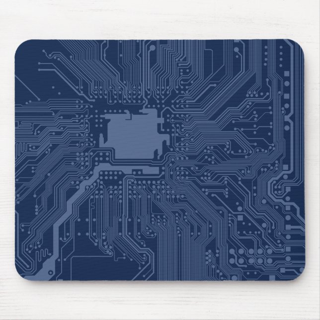 Blue Geek Motherboard Circuit Pattern Mouse Pad (Front)