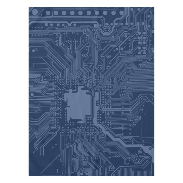 Blue Geek Motherboard Circuit Pattern Tablecloth | Zazzle.com