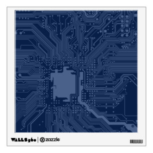 Blue Geek Motherboard Circuit Pattern Wall Sticker