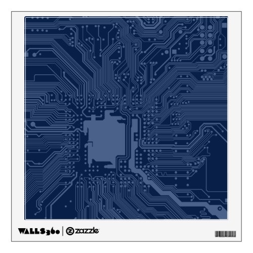 Blue Geek Motherboard Circuit Pattern Wall Sticker