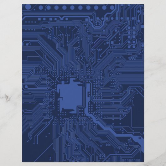 Blue Geek Motherboard Pattern (Front)