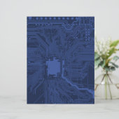 Blue Geek Motherboard Pattern (Standing Front)