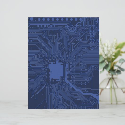 Blue Geek Motherboard Pattern (Standing Front)
