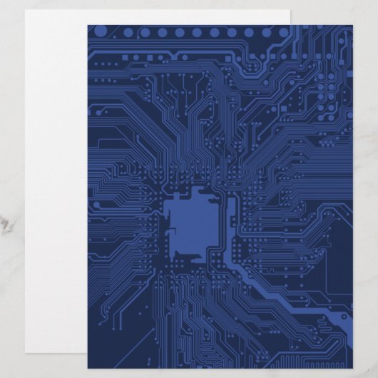 Blue Geek Motherboard Pattern (Front/Back)