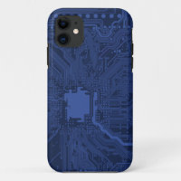 Blue Geek Motherboard Pattern