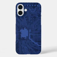 Blue Geek Motherboard Pattern