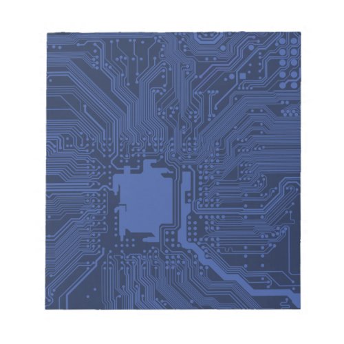 Blue Geek Motherboard Pattern Notepad