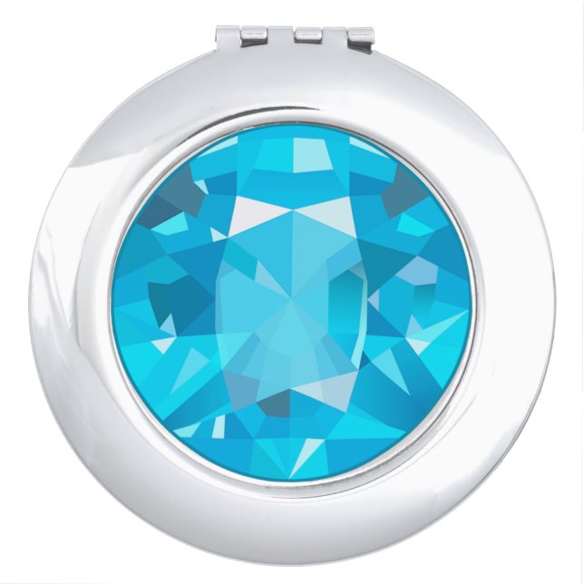 Blue Gem Compact Mirror (Front)