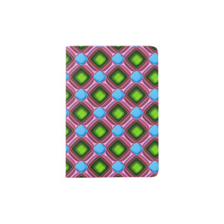 Blue Gem Pattern Passport Holder