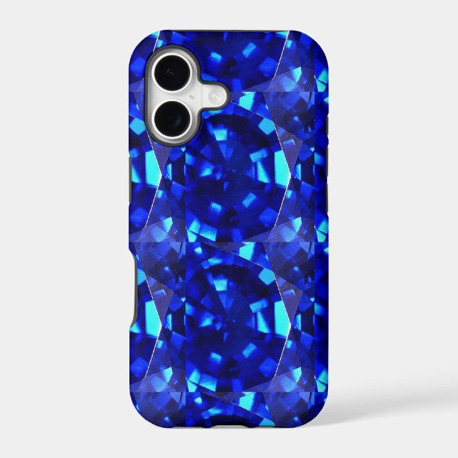 blue gem stone iphone case (Back)