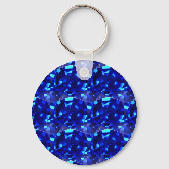 blue gem stone keychain (Front)