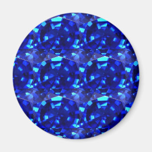 blue gem stone magnet