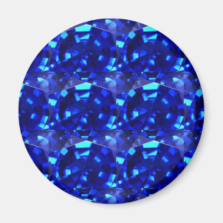 blue gem stone magnet