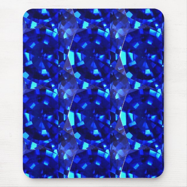 blue gem stone mouse pad (Front)