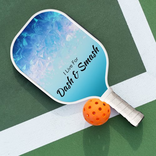 Blue Gems Sparkling Ombre Dash  Smash Pickleball Paddle