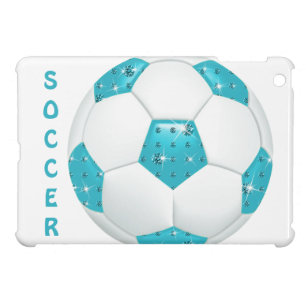 Blue Gemstones Soccer Ball iPad Mini Case