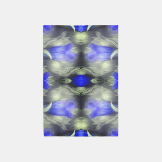 Blue Gentian Flower Multiplied Abstract Nature Rug