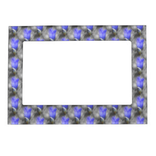 Blue Gentian Flower Nature Pattern    Magnetic Frame