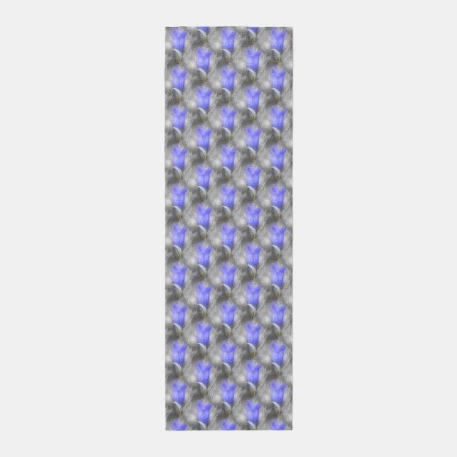 Blue Gentian Flower Nature Pattern   Runner (Front (Vertical))