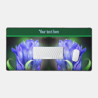 Blue Gentian Flower Personalized   Desk Mat