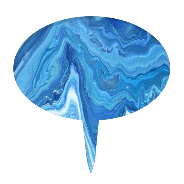 Blue Geode Cake Topper (Front)