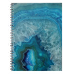 Blue Geode Rock Mineral Agate Crystal Image Notebook