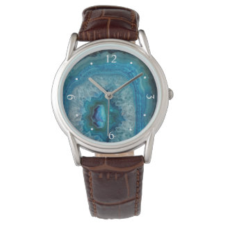 Blue Geode Rock Mineral Agate Crystal Image Watch